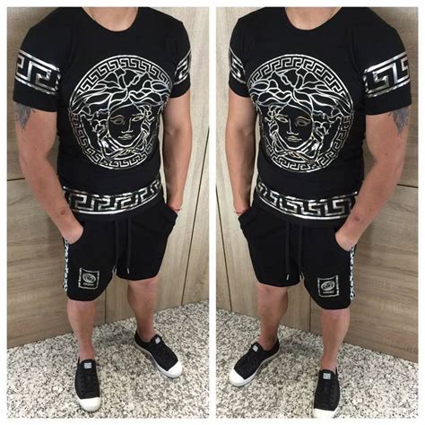 versace set men's|Versace shorts and shirt set.